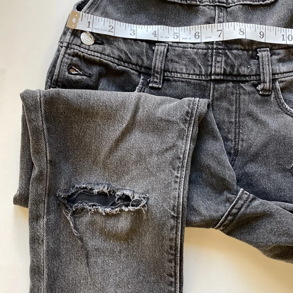 Old Navy girls distressed overalls